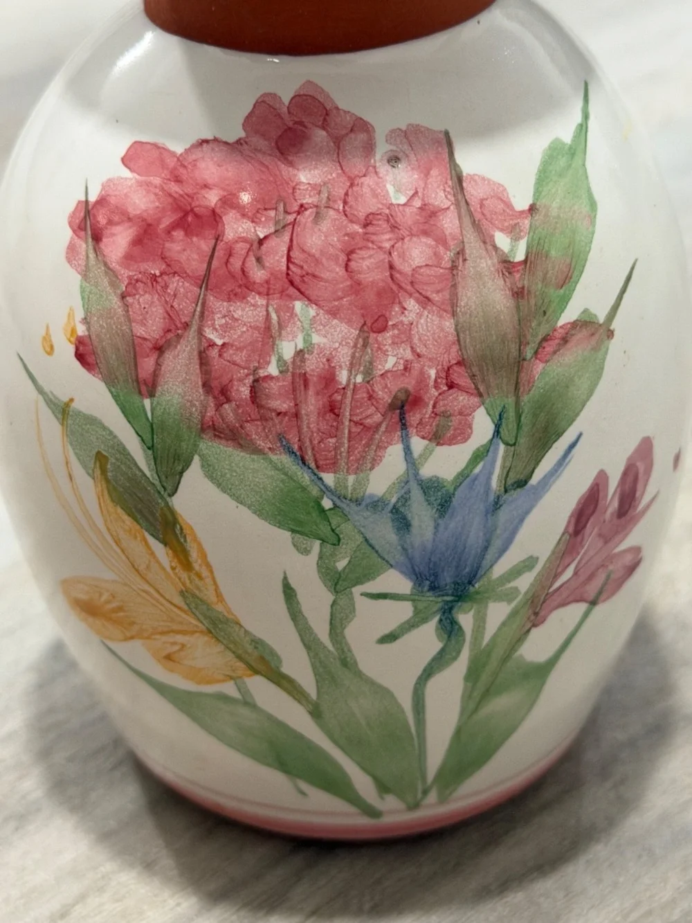 Vintage Emerson Creek Pottery Floral Bud Vase